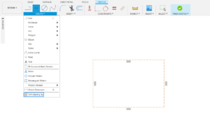 1 Press the self-aligning jig button in the sketch panel