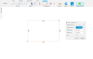 2 Select corners and the tool diameter