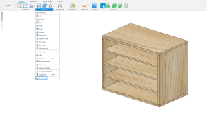 1. Press the Dowel Joint button in the Modify panel.